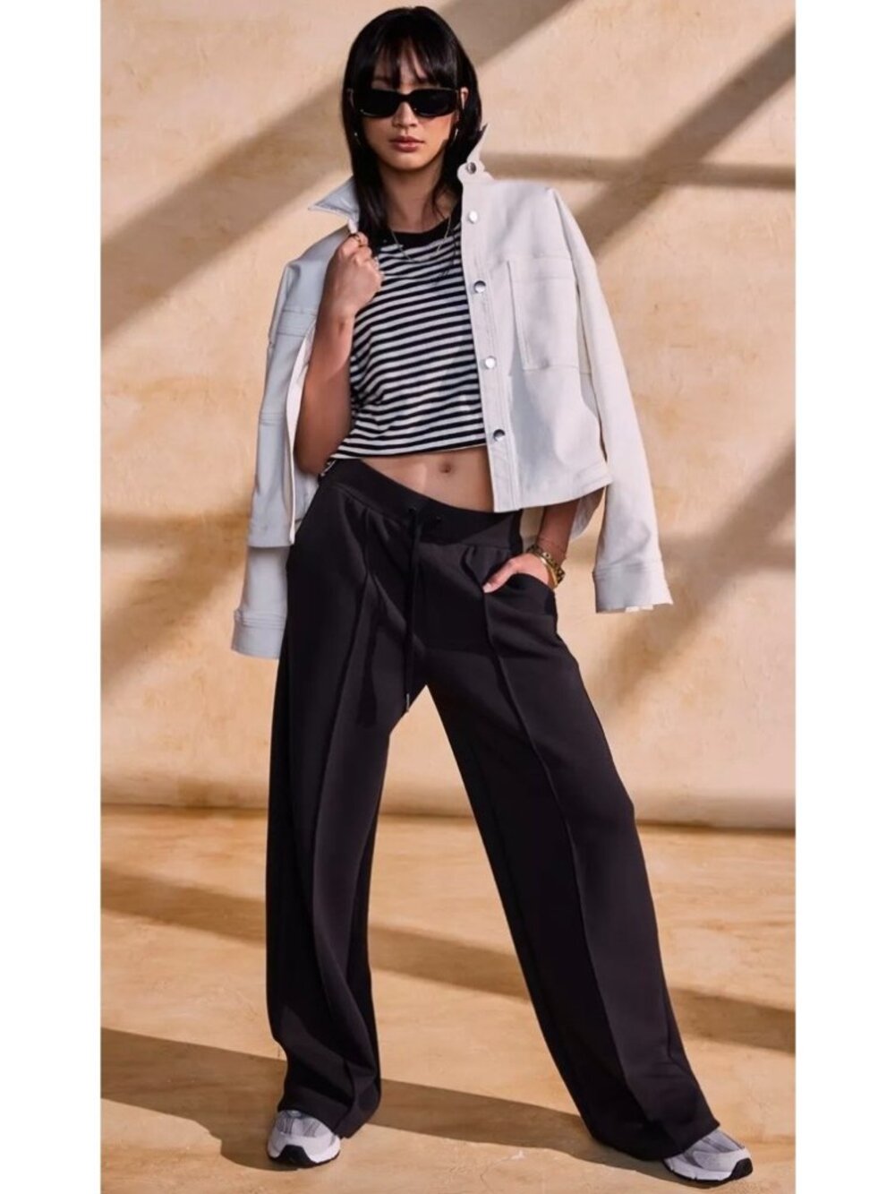 CALIA by Carrie Underwood Black Soft Scuba Wide Leg Women's Athletic Pants Small